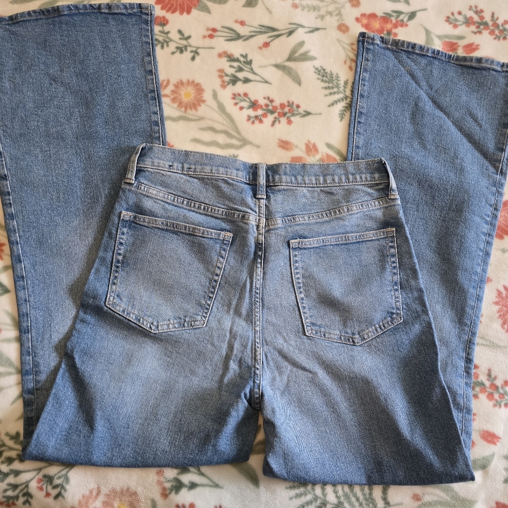Gap High Waisted (70s Flare) Light Wash Jeans